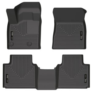 Mitsubishi Outlander Floor Liners - Front + 2nd Seat - Husky Liners - WeatherBeater - Black - `22-`27